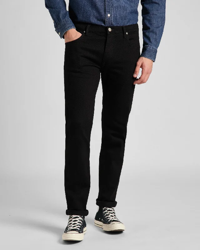 Latest Designer Men's JeansLee Rider Slim Fit Mens Jeans - Clean Black