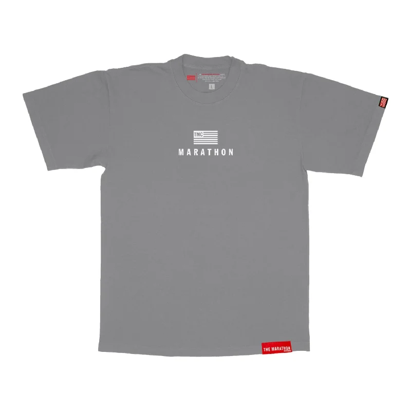 Men's Shirts with Wrinkle-Resistant FabricModern Stack T-Shirt - Slate Grey/White