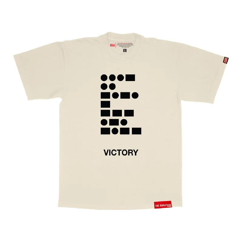 Men's Shirts with Drawstring WaistbandsMorse Code Victory T-Shirt - Bone