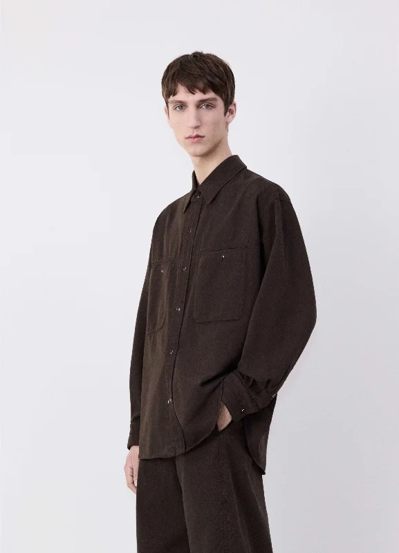Men's Camouflage Shirts for an Outdoor AppealDENIM SHIRT WITH SNAPS