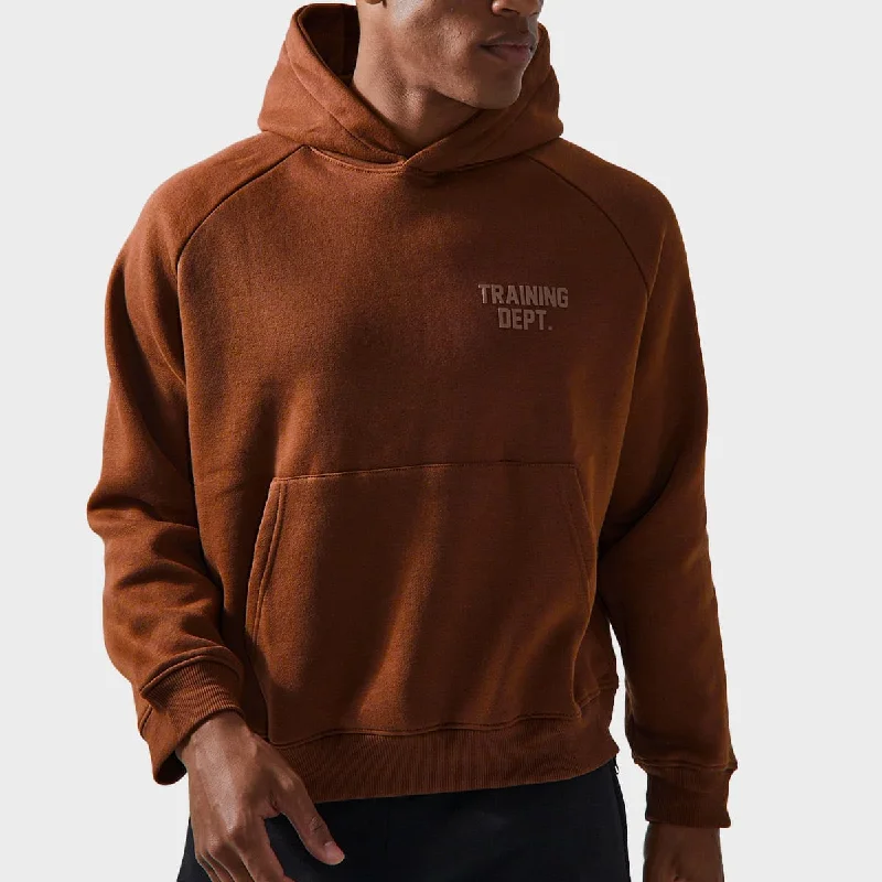 Men's Hoodies for Short MenMen's Training Dept Boxy Hoody - Chocolate