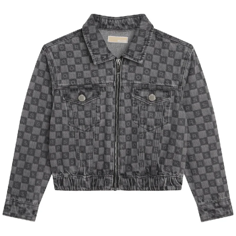 Men's Coats with Reflective StripesDenim Gray Jacket