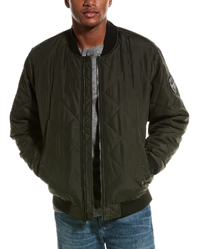 Men's Coats with Water-Repellent FabricHawke & Co. Diamond Quilted Bomber Jacket