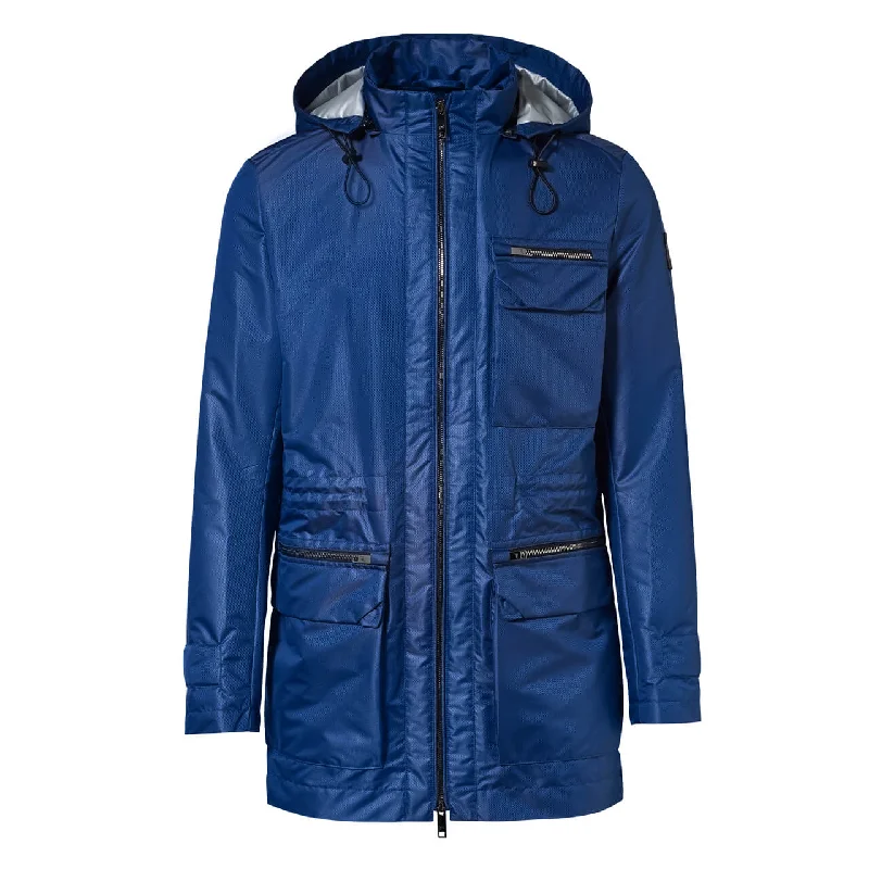 Weather-Resistant Men's CoatsPorsche Design Men's Vibrant Blue Aircooled Parka