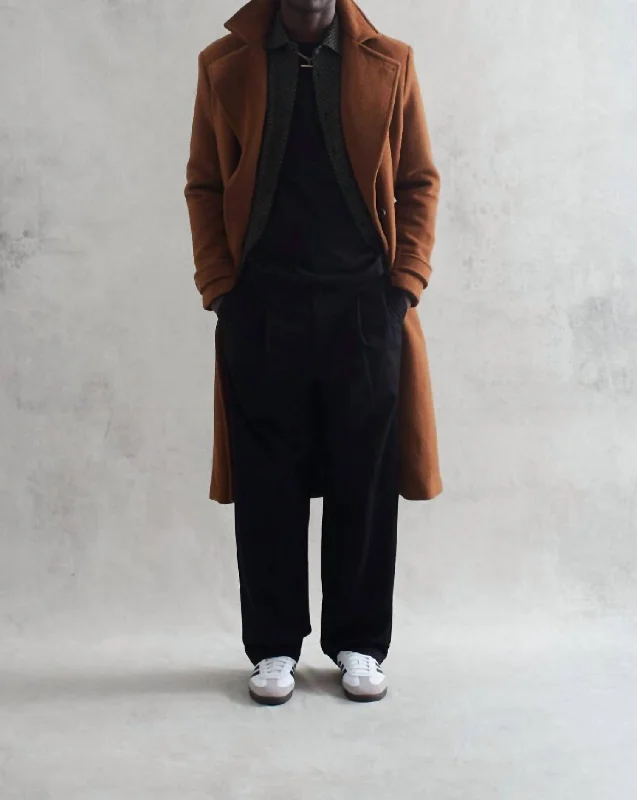 Men's Coats with Breathable FabricSantoni Coat In Caramel
